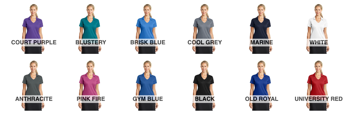 637165 nike women's dri-fit vertical mesh polo