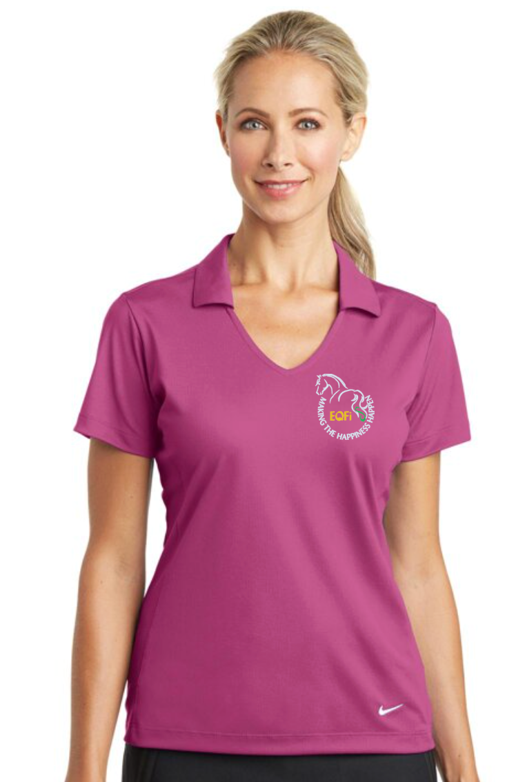 637165 nike women's dri-fit vertical mesh polo