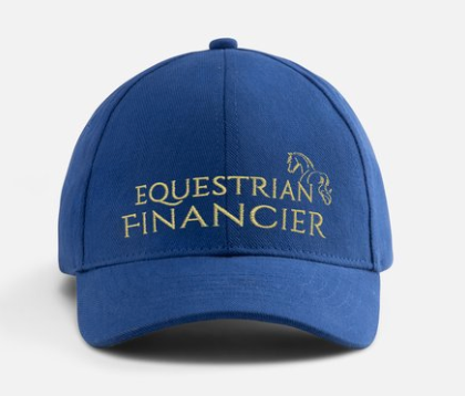 Photo of Cotton baseball Hat Blue Ribbon Color Equestrian Financier and horse image